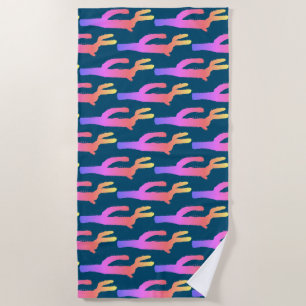Lila Cactus Pattern Cacti Pflanze Strandtuch