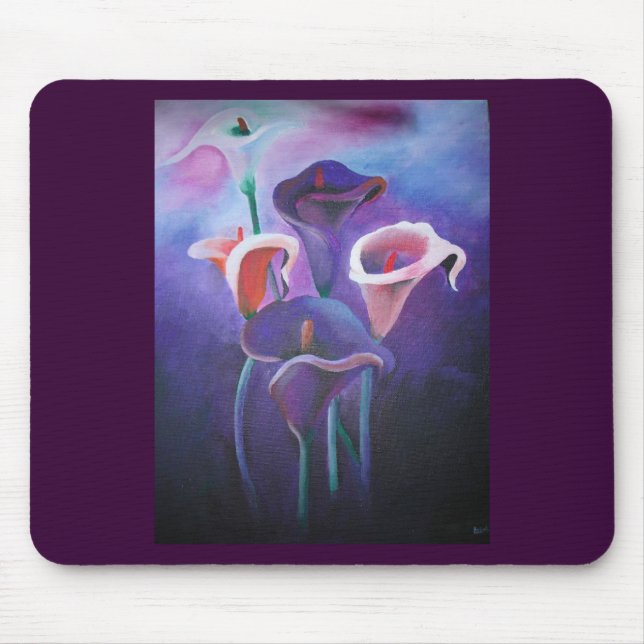 Lila Callas Lilac und Lila Kunst Mousepad (Vorne)