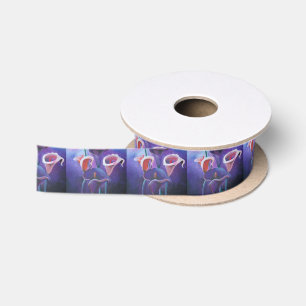 Lila Callas Lilac und Lila Kunst Satinband