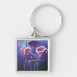 Lila Callas Lilac und Lila Kunst Schlüsselanhänger