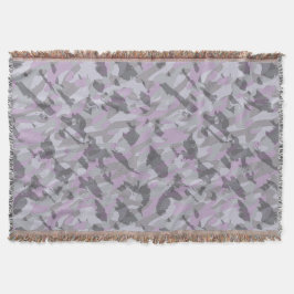 Lila Camouflage abstrakt Decke