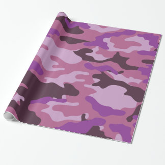 Lila Camouflage Camouflage Wrapping Paper Geschenkpapier