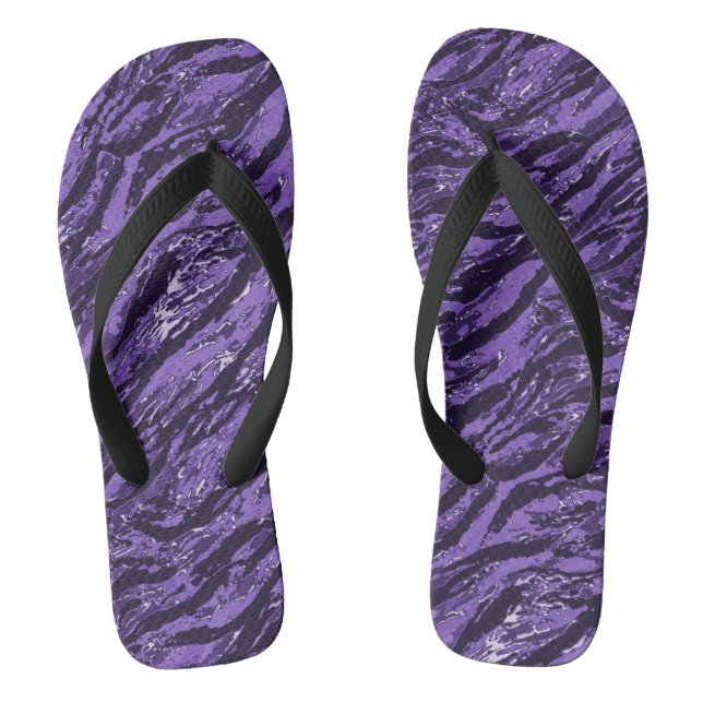Lila Camouflage Flip Flops (Fußbett)