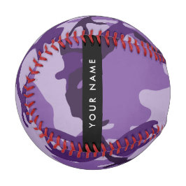 Lila Camouflage Ihr Name personalisieren Baseball