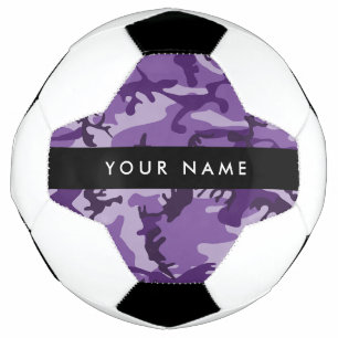 Lila Camouflage Ihr Name personalisieren Fußball