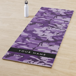 Lila Camouflage Ihr Name personalisieren Yogamatte