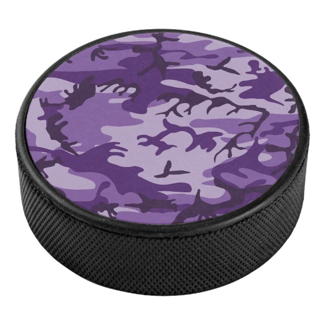 Lila Camouflage, Militär, Armee Eishockey Puck (3/4)