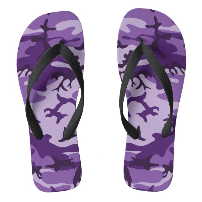 Lila Camouflage, Militär, Armee Flip Flops (Fußbett)