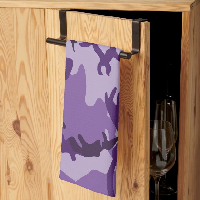 Lila Camouflage, Militär, Armee Geschirrtuch (Drittel gefaltet)