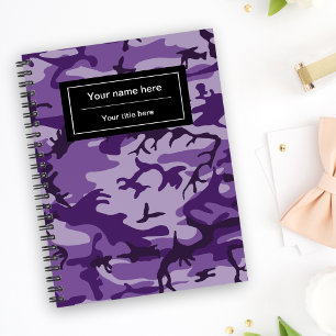 Lila Camouflage, Militär, Armee Notizbuch