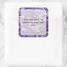 Lila Camouflage, Militär, Armee Quadratischer Aufkleber