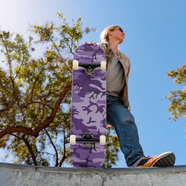 Lila Camouflage, Militär, Armee Skateboard (Außenbereich 1)