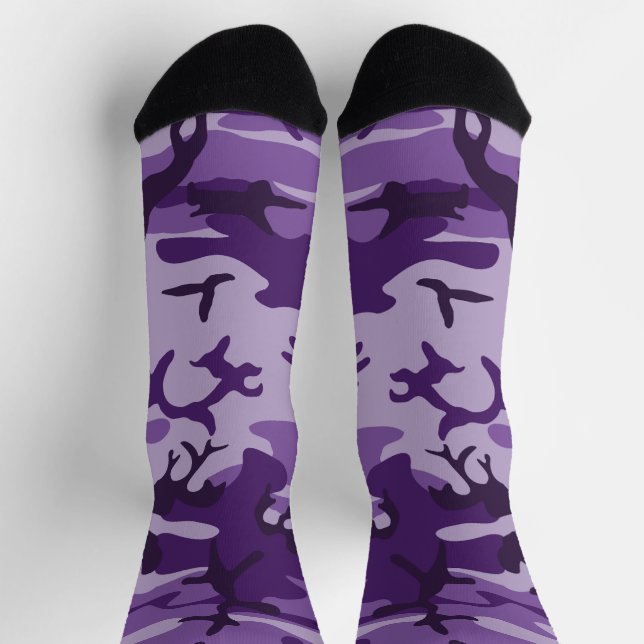 Lila Camouflage, Militär, Armee Socken (Oben)