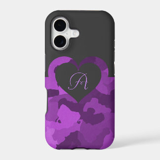 Lila Camouflage mit kundengerechtem Monogramm