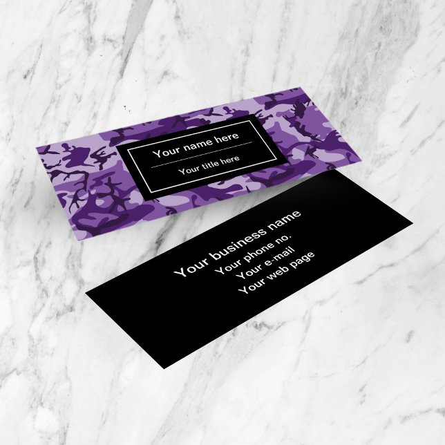 Lila Camouflage-Muster, Militär, Armee Mini Visitenkarte (Von Creator hochgeladen)