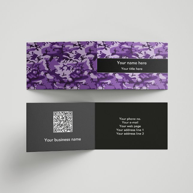 Lila Camouflage-Muster, Militär, Armee Visitenkarten (Von Creator hochgeladen)