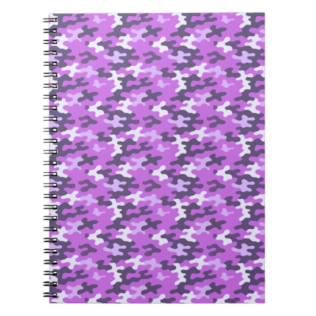 Lila Camouflage Notizblock (Vorderseite)