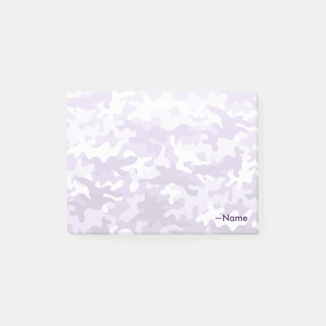 Lila Camouflage Post-it Klebezettel (Vorderseite)