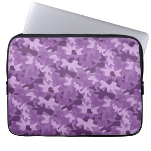 Lila Camouflage-Tarnungs-Muster-Laptop-Hülse Laptopschutzhülle