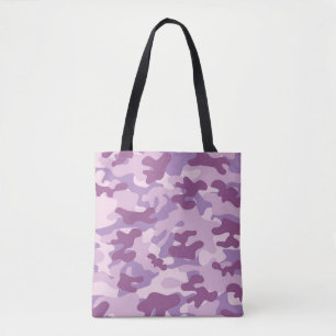 Lila Camouflage Tote Bag