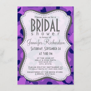 Lila Camouflage von Trauben; Camouflage Einladung