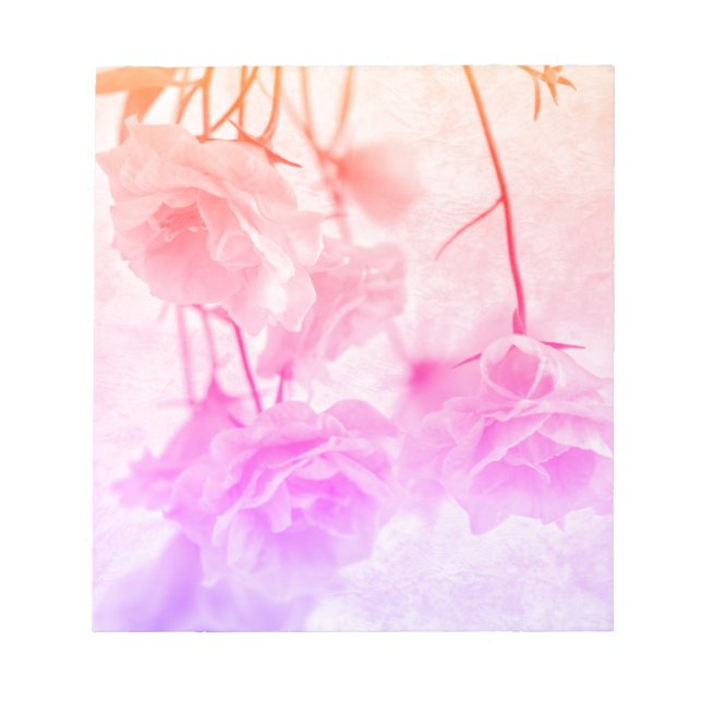 Lila Campanella Blume Makro Notizblock (Vorderseite)