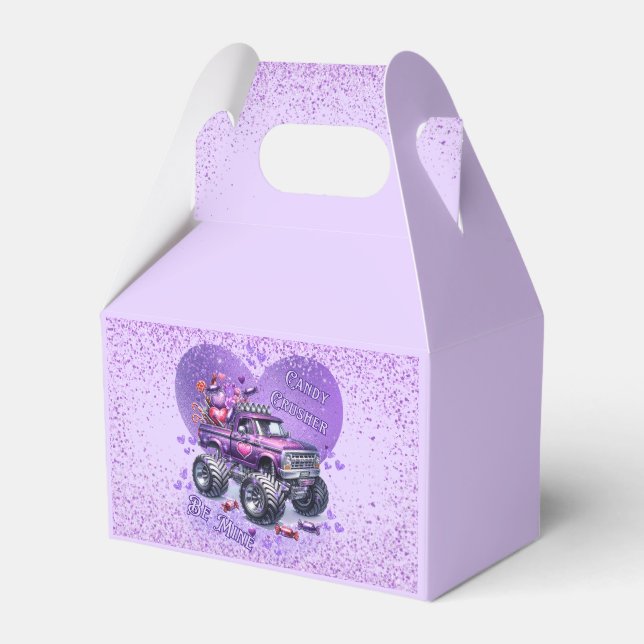 Lila Candy Crusher Be Mine Monster Truck Geschenkschachtel (Vorderseite)