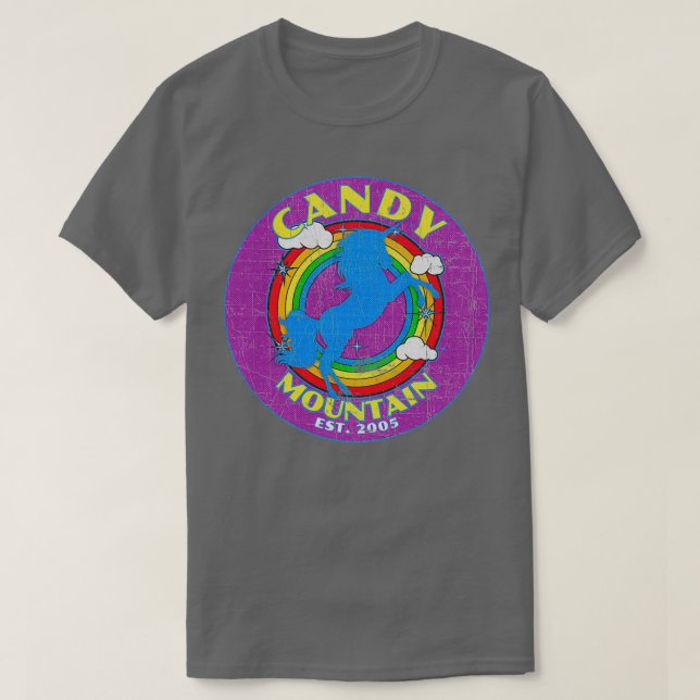 Lila Candy Mountain Est 2005 Einhornparadies T-Shirt (Design vorne)