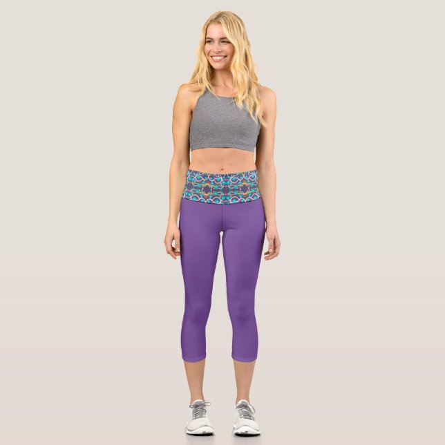 lila capri leggings (Vorderseite)