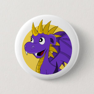 Lila Cartoon Button
