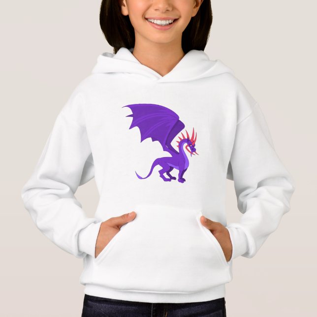 Lila Cartoon Hoodie (Vorderseite)
