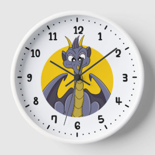 Lila Cartoon rund um die Uhr
