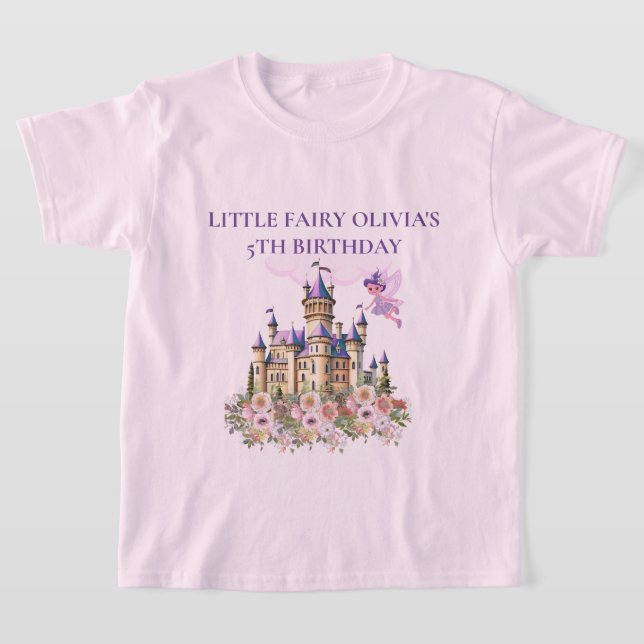 Lila Castle Fairytale Geburtstag Themenabend T-Shirt (Ablage )