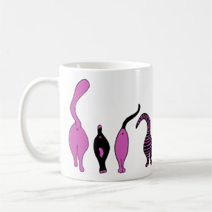 Lila Cat-Hintern Kaffeetasse