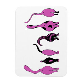 Lila Cat-Hintern Magnet