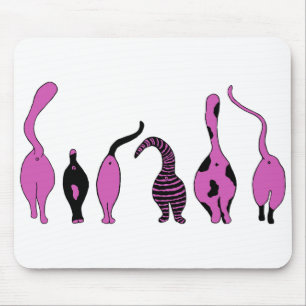 Lila Cat-Hintern Mousepad