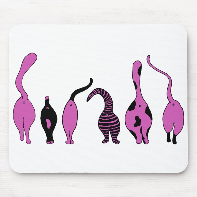 Lila Cat-Hintern Mousepad (Vorne)
