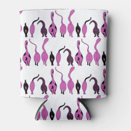 Lila Cat Hintern Muster Dosenkühler