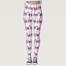 Lila Cat Hintern Muster Leggings