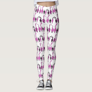 Lila Cat Hintern Muster Leggings
