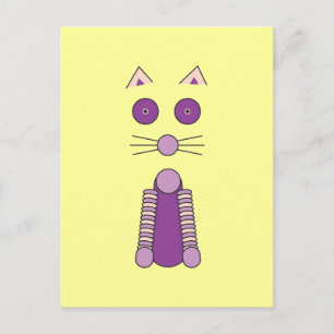 LILA CAT POSTKARTE