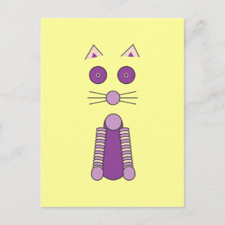 LILA CAT POSTKARTE