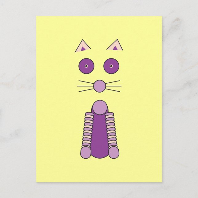 LILA CAT POSTKARTE (Vorderseite)