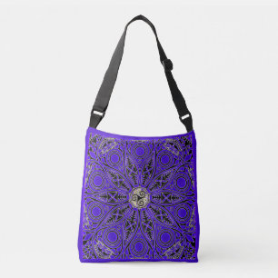 Lila Celtic Triskele Mandala-Tasche Tragetaschen Mit Langen Trägern