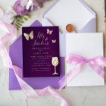 Lila Champagner 50 & fabulous Geburtstag Folieneinladung<br><div class="desc">Hübschere 50. Geburtstagseinladungen im Kleinen Bayleigh Store!</div>