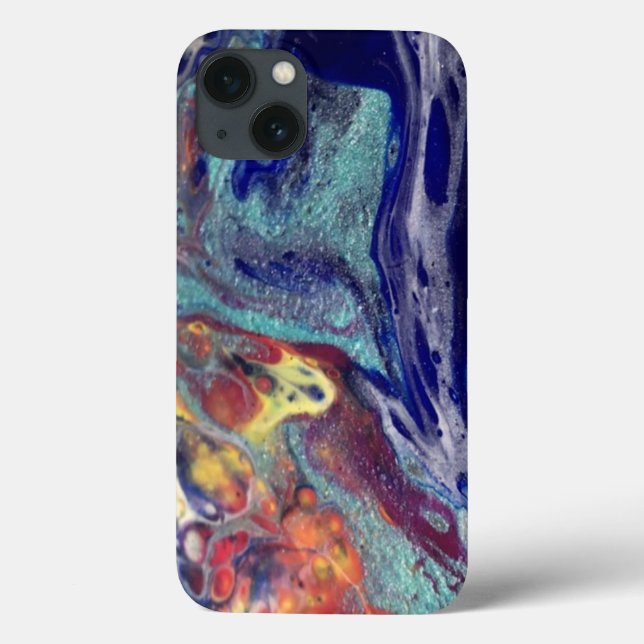 Lila Chaos-Farben Case-Mate iPhone Hülle (Rückseite)