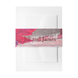 Lila charmante Hochzeit Einladungsbanderole