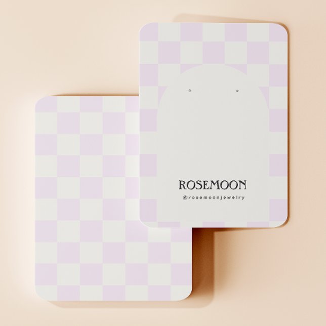 Lila Checked Earring Display Card (Von Creator hochgeladen)