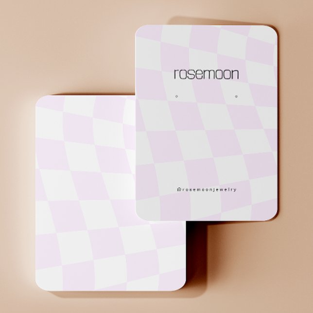 Lila Checked Earring Display Card (Von Creator hochgeladen)