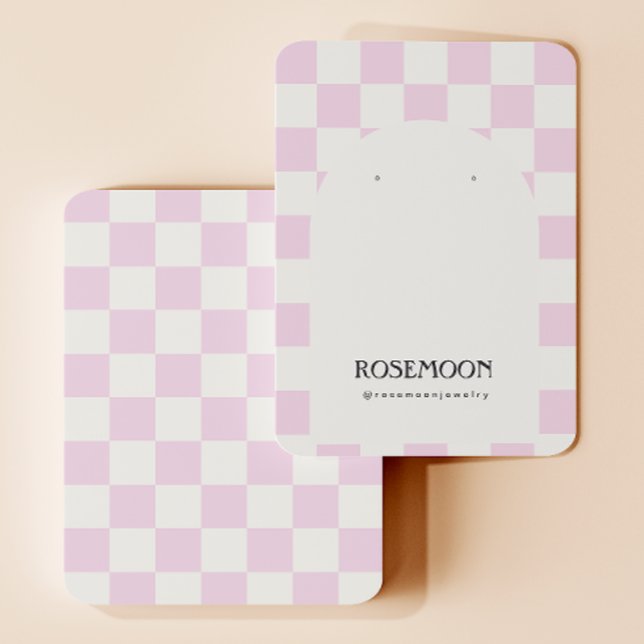 Lila Checked Earring Display Card (Von Creator hochgeladen)